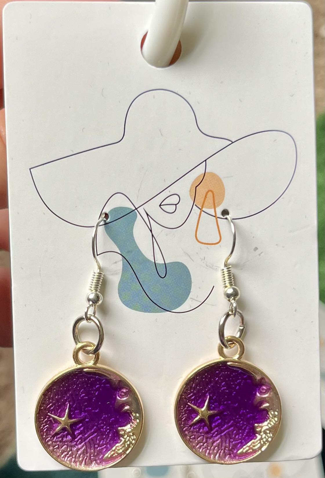 Moon and Star Earrings