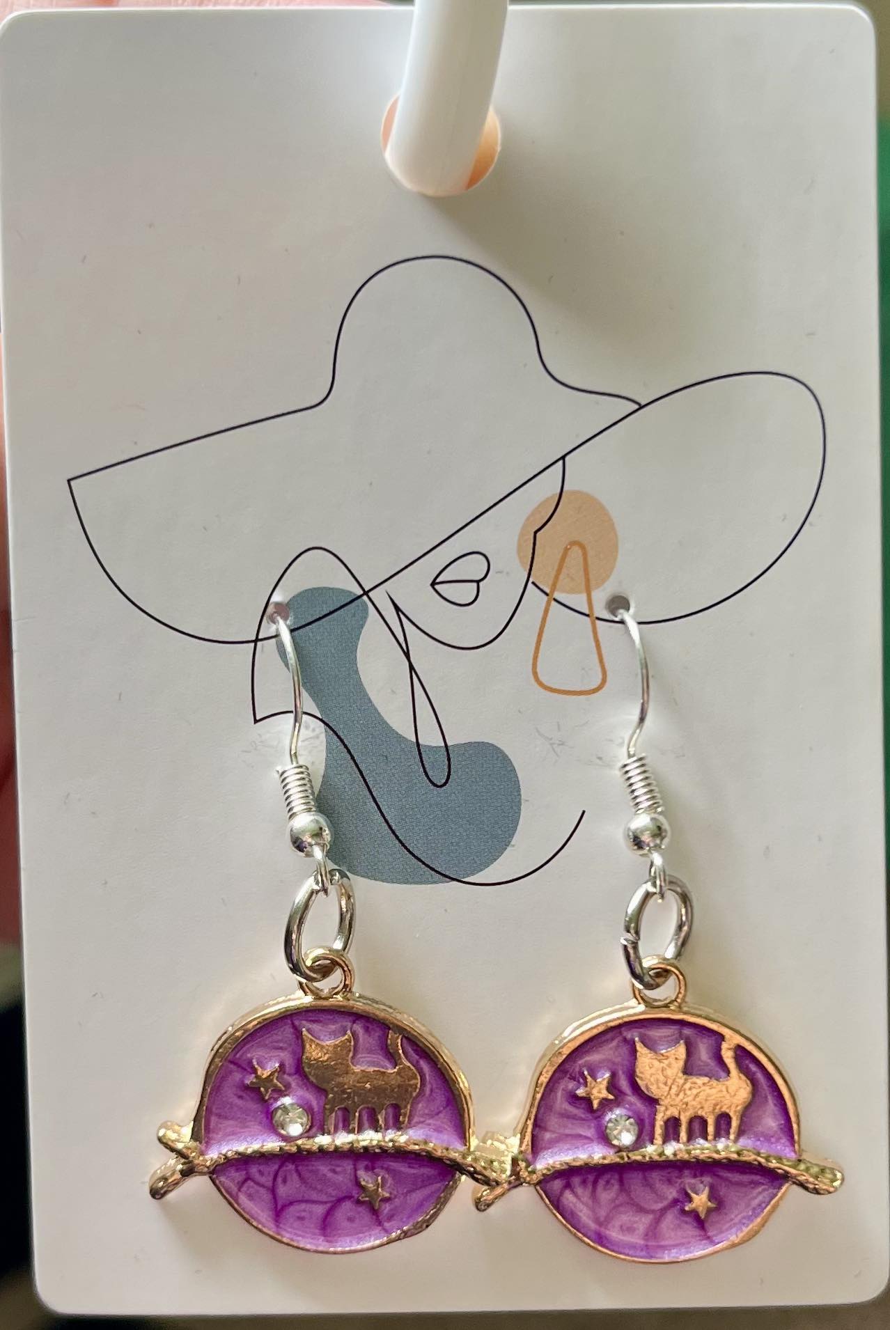 Cat and star Earrings