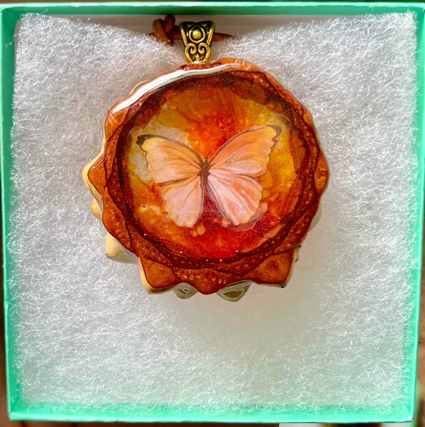 Butterfly Pinecone Pendant