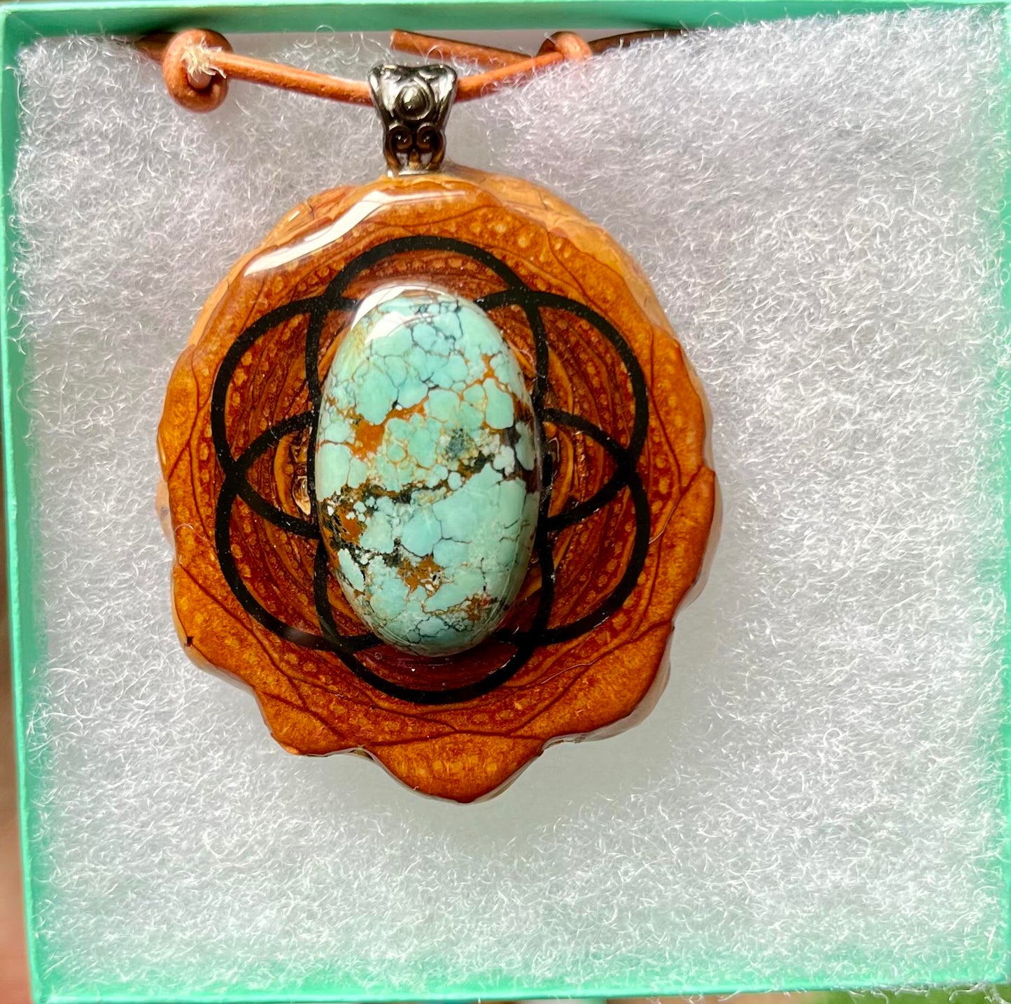 Turquoise Pinecone Pendant