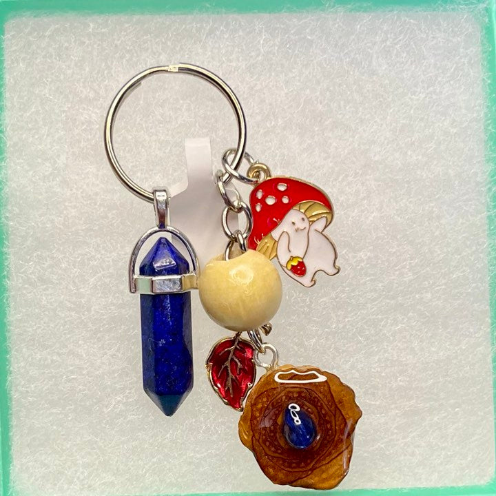 Lapis Lazuli Pinecone Pendant Keychain